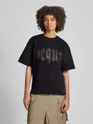 Zdjęcie produktu T-shirt z obszyciem z ozdobnych kamieni model ‘Rhinestone’ PEQUS