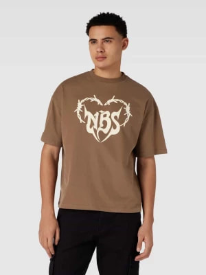 Zdjęcie produktu T-shirt z okrągłym dekoltem w jednolitym kolorze No Bystanders
