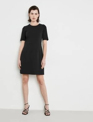 Zdjęcie produktu TAIFUN Damski Sukienka etui Półrękawek Okrągły Czarny Jednokolorowy