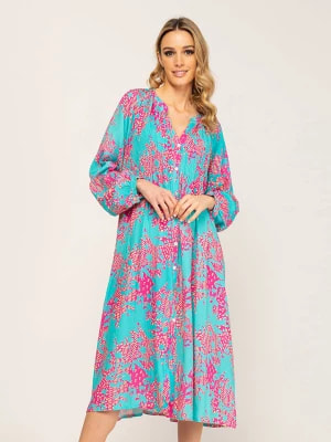 Zdjęcie produktu Tantra Sukienka w kolorze turkusowo-różowym rozmiar: S