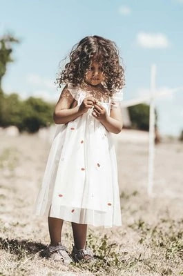 Zdjęcie produktu That's mine sukienka bawełniana dziecięca Halia kolor beżowy mini rozkloszowana