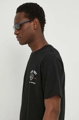 Zdjęcie produktu The Kooples t-shirt męski kolor czarny z nadrukiem HTSC28018K