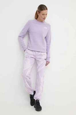 Zdjęcie produktu The North Face spodnie dresowe kolor fioletowy wzorzyste NF0A881EUI61