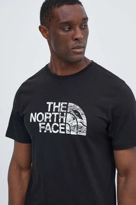 Zdjęcie produktu The North Face t-shirt bawełniany męski kolor czarny z nadrukiem NF0A87NXJK31