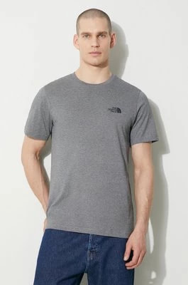 Zdjęcie produktu The North Face t-shirt M S/S Simple Dome Tee męski kolor szary melanżowy NF0A87NGDYY1