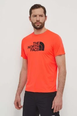 Zdjęcie produktu The North Face t-shirt sportowy Reaxion Easy kolor czerwony z nadrukiem NF0A4CDVQI41