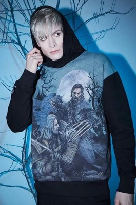 Zdjęcie produktu The Witcher x Medicine bluza męska kolor czarny z kapturem z nadrukiem
