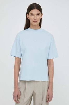 Zdjęcie produktu Theory t-shirt bawełniany damski kolor niebieski