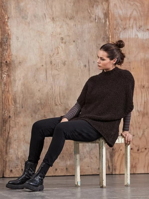 Zdjęcie produktu Tif Tiffy Sweter "Janett" w kolorze ciemnobrązowym rozmiar: L