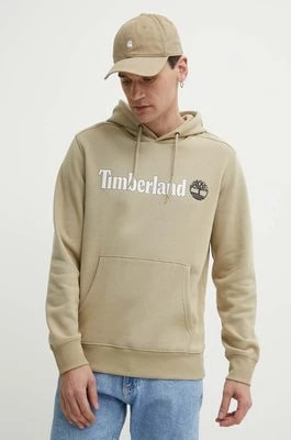 Zdjęcie produktu Timberland bluza męska kolor beżowy z kapturem z nadrukiem TB0A5UKKDH41