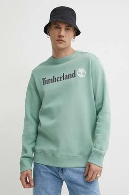 Zdjęcie produktu Timberland bluza męska kolor turkusowy z nadrukiem TB0A5UJYEW01