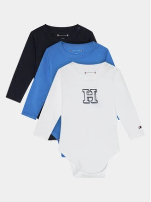 Zdjęcie produktu Tommy Hilfiger Komplet 3 par body dziecięcych Baby 3 Pack Giftbox KN0KN01779 Niebieski Regular Fit