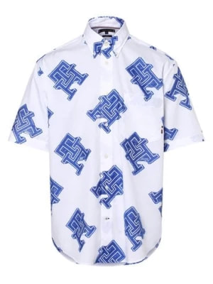 Zdjęcie produktu Tommy Hilfiger Koszula męska Mężczyźni Regular Fit Bawełna biały|niebieski wzorzysty,