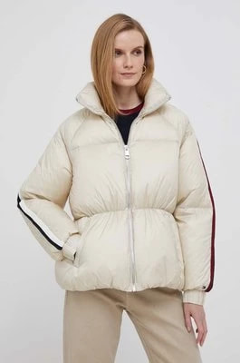 Zdjęcie produktu Tommy Hilfiger kurtka puchowa damska kolor beżowy zimowa