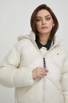 Zdjęcie produktu Tommy Hilfiger kurtka puchowa damska kolor beżowy zimowa WW0WW41176