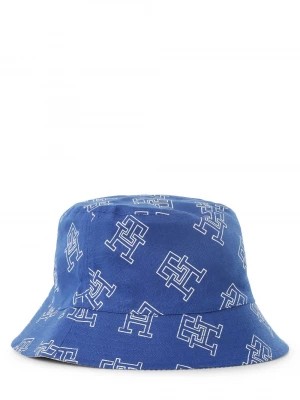 Zdjęcie produktu Tommy Hilfiger Męski dwustronny bucket hat z lnu Mężczyźni len niebieski wzorzysty,