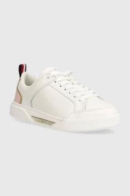 Zdjęcie produktu Tommy Hilfiger sneakersy skórzane SPORTY CHIC COURT SNEAKER kolor biały FW0FW07814