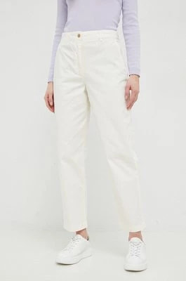 Zdjęcie produktu Tommy Hilfiger spodnie bawełniane kolor biały proste high waist