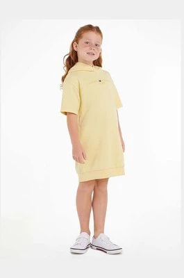 Zdjęcie produktu Tommy Hilfiger sukienka dziecięca kolor żółty mini prosta