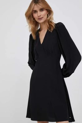 Zdjęcie produktu Tommy Hilfiger sukienka kolor czarny mini rozkloszowana