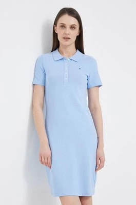 Zdjęcie produktu Tommy Hilfiger sukienka kolor niebieski mini dopasowana