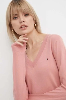 Zdjęcie produktu Tommy Hilfiger sweter damski kolor różowy lekki WW0WW40098