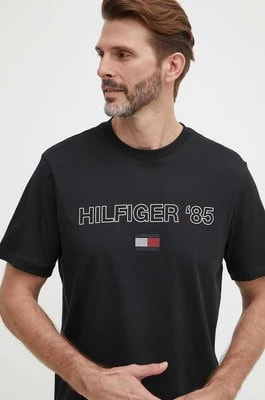 Zdjęcie produktu Tommy Hilfiger t-shirt bawełniany męski kolor czarny z nadrukiem MW0MW34427