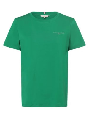Zdjęcie produktu Tommy Hilfiger T-shirt damski Kobiety Bawełna zielony jednolity,