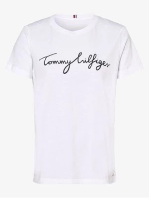 Zdjęcie produktu Tommy Hilfiger T-shirt damski Kobiety Dżersej biały nadruk,