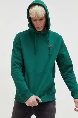 Zdjęcie produktu Tommy Jeans bluza bawełniana męska kolor zielony z kapturem gładka DM0DM17988