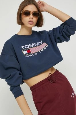 Zdjęcie produktu Tommy Jeans bluza damska kolor granatowy z aplikacją