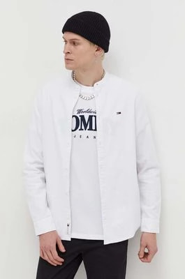 Zdjęcie produktu Tommy Jeans koszula bawełniana męska kolor biały regular ze stójką DM0DM18332