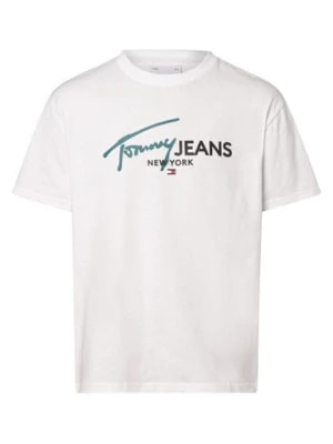 Zdjęcie produktu Tommy Jeans Koszulka męska Mężczyźni Bawełna biały jednolity,