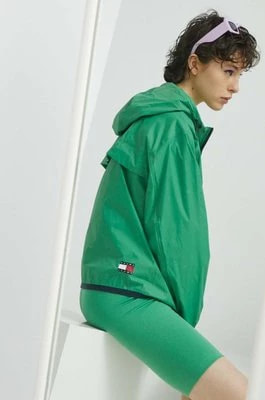 Zdjęcie produktu Tommy Jeans kurtka damska kolor zielony przejściowa oversize