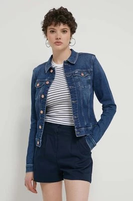 Zdjęcie produktu Tommy Jeans kurtka jeansowa damska kolor granatowy przejściowa DW0DW17959