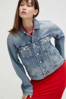 Zdjęcie produktu Tommy Jeans kurtka jeansowa damska kolor niebieski przejściowa oversize DW0DW16994