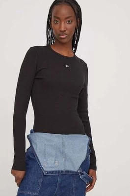 Zdjęcie produktu Tommy Jeans longsleeve damski kolor czarny DW0DW17387
