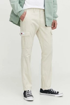 Zdjęcie produktu Tommy Jeans spodnie męskie kolor beżowy dopasowane DM0DM18940