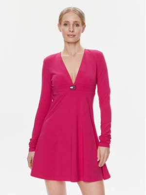 Zdjęcie produktu Tommy Jeans Sukienka codzienna Xs Badge DW0DW16484 Różowy Slim Fit