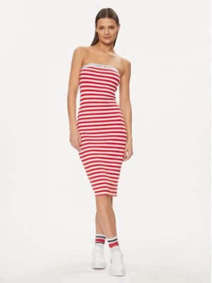 Zdjęcie produktu Tommy Jeans Sukienka letnia Logo Tape DW0DW17922 Czerwony Slim Fit