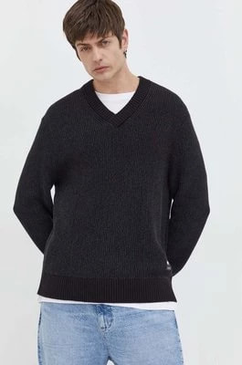 Zdjęcie produktu Tommy Jeans sweter bawełniany kolor czarny DM0DM18369