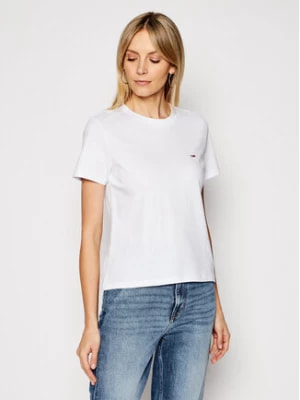 Zdjęcie produktu Tommy Jeans T-Shirt C Neck DW0DW09198 Biały Regular Fit