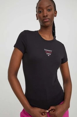 Zdjęcie produktu Tommy Jeans t-shirt damski kolor czarny DW0DW17357