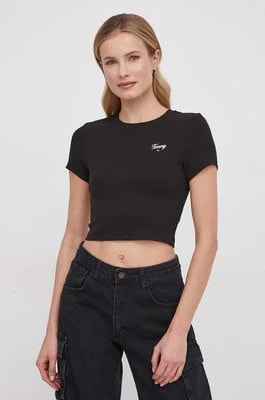 Zdjęcie produktu Tommy Jeans t-shirt damski kolor czarny DW0DW17986