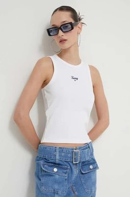 Zdjęcie produktu Tommy Jeans top damski kolor biały DW0DW17838