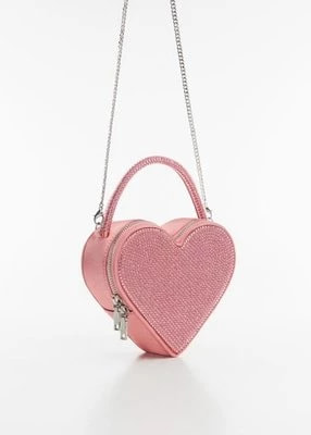 Zdjęcie produktu Torebka w kształcie serca z kryształkami Mango