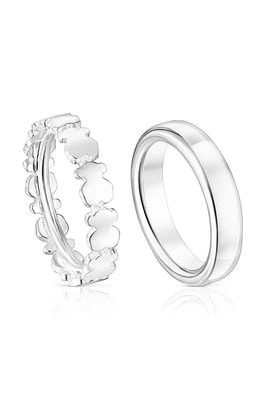 Zdjęcie produktu Tous zestaw srebrnych pierścionków 2-pack 1003489310