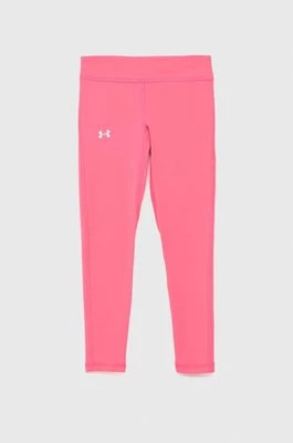 Zdjęcie produktu Under Armour legginsy dziecięce kolor różowy z nadrukiem