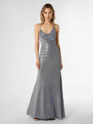 Zdjęcie produktu Unique Damska sukienka wieczorowa Kobiety niebieski|srebrny jednolity,