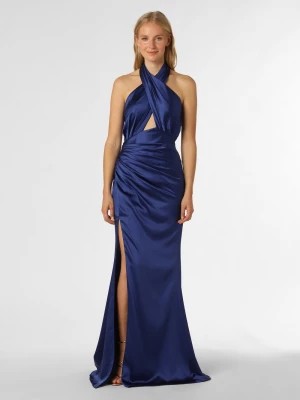 Zdjęcie produktu Unique Damska sukienka wieczorowa Kobiety Satyna niebieski jednolity,